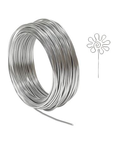 Tenn Well 2mm Aluminum Wire, 100 Feet 12 Gauge Sculpting Wire, Bendable Metal Wire for Armature, Jewelry Making, Doll Making, Crafting, Modeling, Bonsai Training 12 Gauge Silver 1