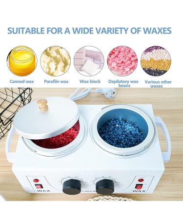 DAORDAER Professional Electric Wax Warmer for Hair Removal | Adjustable Temperature Salon Spa Wax Pot with 40 Wood Sticks - Buy Online on GoSupps.com