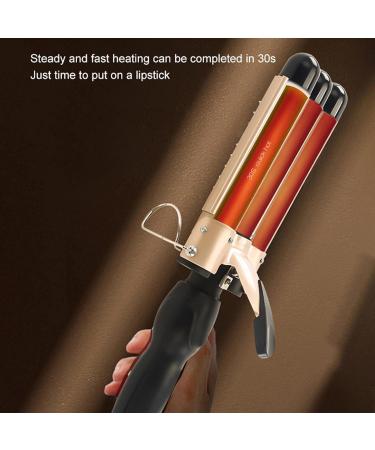 Yuehuam 3 Barrel Curling Iron Wand Two Temperature Adjustments Hair Waver Curling Iron for Long Hair Ceramic Curling Wand Gift for Women for Women or Girls - Buy Online on GoSupps.com
