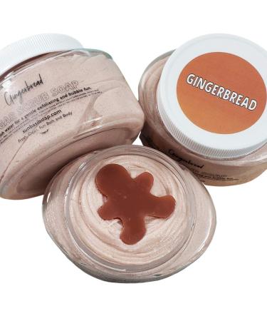 Gingerbread Whipped Sugar Scrub Soap. Holiday gifts. Christmas stocking stuffers. Body Polish