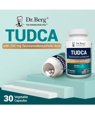 Dr. Berg TUDCA Supplement (Tauroursodeoxycholic Acid) - Powerful Formula for Liver Health Bile Flow Gallbladder Support and Digestive Health* - 30 Capsules - Buy Online on GoSupps.com