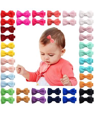 40pcs 2Inches Baby Girls Hair Bows Alligator Clips Grosgrain Ribbon Hair Barrettes Hair Accessories for Kids Toddlers Infants - Buy Online on GoSupps.com
