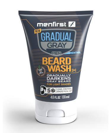 MENFIRST Gradual Gray Darkening Beard Wash for Men  Light Shades  Blonde and Light Brown  Gradually Reduce White Beard Color Pack of 1 4.6 Fl Oz (Pack of 1) Light Shades