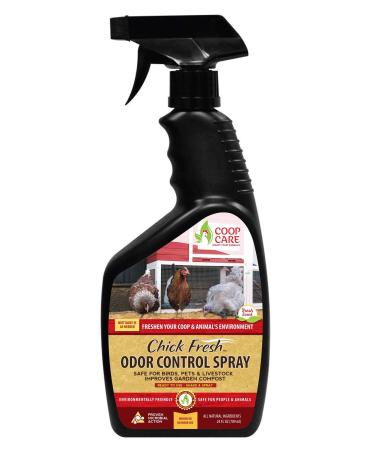 Chick Fresh - Odor Control Spray For Backyard Chickens. Eliminator of Chicken Coop & Brooders Odor & Ammonia! 24 oz Spray Bottle