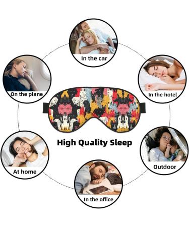 Shop Dogs Pattern Soft Sleep Eye Mask | Breathable Travel Eye Patch for Women | Relaxation Essential - Buy Online on GoSupps.com