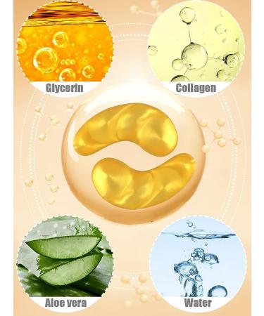 EBANKU 30 Pairs Gold Under Eye Patches | Collagen Eye Masks for Dark Circles, Puffiness & Wrinkles - Buy Online on GoSupps.com