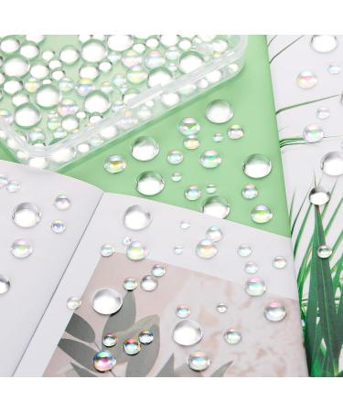 MIKIMIQI 700 Pcs Clear Dewdrop Holographic Water Droplets - Scrapbooking and Card Making Supplies - Resin Dewdrop Beads for DIY Crafts - AB Clear Waterdrop Embellishments - Buy Online on GoSupps.com