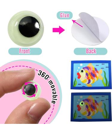 TOAOB 200pcs Glow in The Dark Self Adhesive Wiggle Googly Eyes - Assorted Sizes for DIY Crafts and Scrapbooking - Buy Online on GoSupps.com