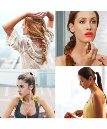 Boho Hair Ties Bracelets for Women Girls Thick Hair Accessories Braided Hair Tie Bracelet Elastic Cute Hair Ties No Damage Ponytail Holders Hairties Pink - Buy Online on GoSupps.com