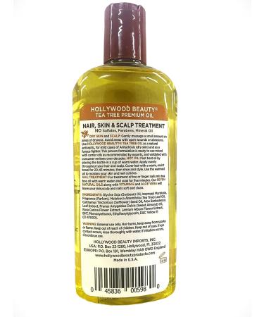 Tea Tree Oil Skin & Scalp Treatment 8 oz by HOLLYWOOD BEAUTY - Buy Online on GoSupps.com