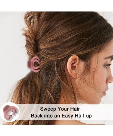 Small Hair Clips for Women & Kids - 10 Color Mini Claw Clips for ThinMedium Hair | Matte Octopus Design - Buy Online on GoSupps.com