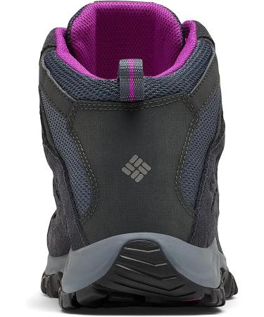 Columbia Women's Crestwood Mid Waterproof Wide Hiking Boot Shoe 7.5 - Graphite/Bright Plum - Buy Online on GoSupps.com