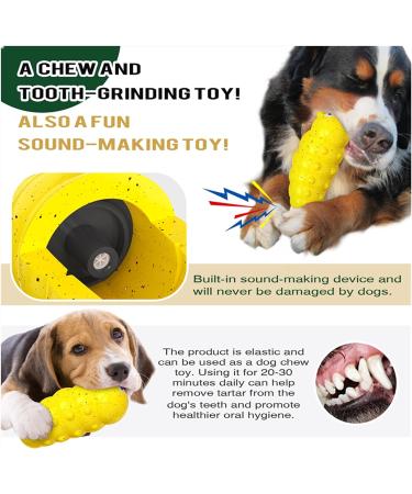 clover Indestructible Dog Toys Dog Chew Toys for Aggressive Chewers Strong Squeaky Interactive Toys for Medium/Large Dogs (Yellow) - Buy Online on GoSupps.com