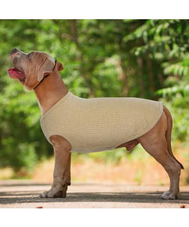 Hjumarayan Washable Dog Sweater for Large & Medium Dogs | Elastic Thin Striped Dog Shirt - XXL Yellow - Buy Online on GoSupps.com