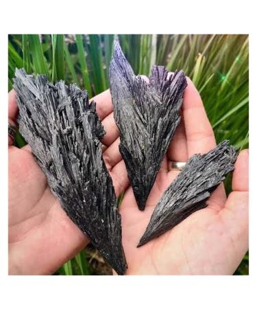 Natural Crystal Rough Natural Raw Black Kyanite Crystals Rough Black Kyanite Mineral (Color : Wholesale 1kg Size : Medium(5-7cm))