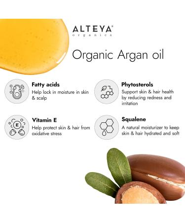 Altenya Organic Argan Oil 100ml - 100% Pure USDA-Certified Cold-Pressed Carrier Oil for Premium Skin Care - Moisturizing & Nutrient-Rich Therapeutic Quality - Buy Online on GoSupps.com
