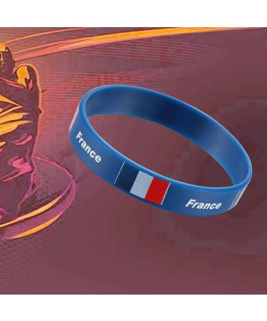 Shop LUOEM Silicone Bracelets - France Flag Football Fan Gear | 2018 World Cup 6-Pack - Buy Online on GoSupps.com
