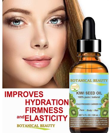 Kiwi Seed Oil - 100% Pure Virgin Cold Pressed Carrier Oil for Face, Skin, Body, Hair, Nails - 2 fl.oz (60ml) by Botanical Beauty - Buy Online on GoSupps.com