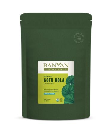 Banyan Botanicals Gotu Kola Powder Organic Brahmi (Centella Asiatica) Calming Nootropic Herb for Nervous System Support & Healthy Skin* 1 lb. Non-GMO Sustainably Sourced Vegan 16 Ounce (Pack of 1)