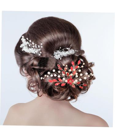 MAGICLULU pearl Miss crystal hair accessories women's circle hair pin bride Hair piece European and American hair accessories for hairpin girl rhinestones hair comb romantic hair - Buy Online on GoSupps.com