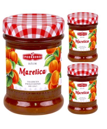 Podravka Set of 3 apricot jams in glass 360 g
