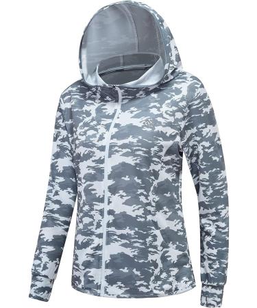 MoFiz Women's UPF 50+ Sun Protection Full Zip Camo Hoodie - Large - Buy Online on GoSupps.com