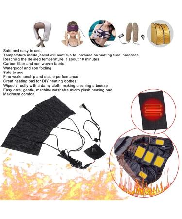 Electric Heating Pad for Clothes - Adjustable 3 Levels Carbon Fiber Washable USB 5V - Ideal for Winter & Camping - Buy Online on GoSupps.com