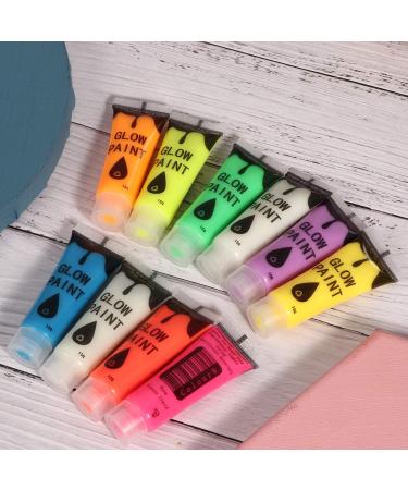 10 Pieces Fluorescent Nail Powder - DIY Body Art & UV Glow Makeup | Neon Black Light Body Paint for Face & Body - Buy Online on GoSupps.com