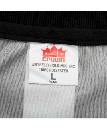 Crown Sporting Goods Men's Official Referee Jersey - Black & White Stripe, Pro-Style Uniform for Basketball, Football, Soccer - Size Medium - Buy Online on GoSupps.com