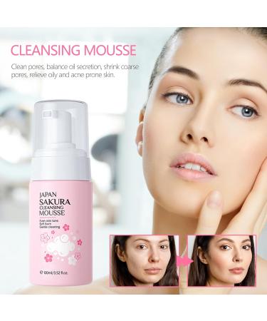 Foam Facial Cleanser 100ml Luminous Facial Cleanser for Dryness Moisturizing Makeup Stain Remover for Dormitory Home Travel Business Trips Vacation Tsuchiya - Buy Online on GoSupps.com