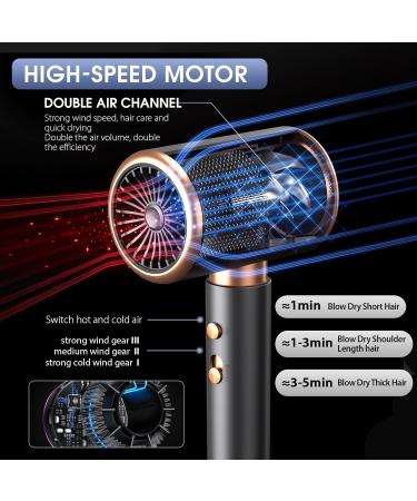 Journeyside 2000W Professional Hair Dryer - Ions 2 Speed 3 Temp Levels Overheating Protection Home Styling Gray-01 - Buy Online on GoSupps.com