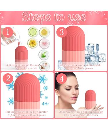 Shop Pink Silicone Ice Roller for Smooth Skin | Reusable Face Ice Roller for Bright Eyes & Pore Minimization - Buy Online on GoSupps.com