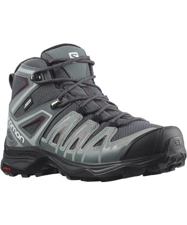 Salomon Women's X Ultra Pioneer Mid Climasalomon Waterproof Boots - Size 9.5 - Ebony/Stormy Weather/Wine Tasting - Buy Online on GoSupps.com