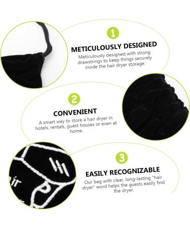 Ipetboom 8 pcs Velour Flocking Durable for Blower Holder Pouch Styling Black Tools Wear-resistant Portable - Buy Online on GoSupps.com