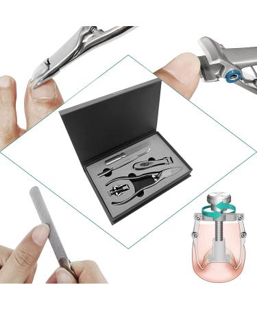 VOGARB 5pcs Large Nail Clippers Set - Professional Podiatrist Pedicure Tool for Thick/Ingrown Nails - Long Handle Trimmer for Seniors - Heavy Duty Wide Opening Cutter - Buy Online on GoSupps.com