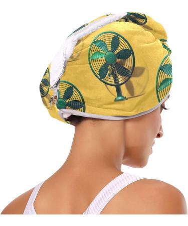Green Fan Hair Towel 2 Pack - Super Absorbent Quick Dry Hair Turbans for Women & Girls | Ideal for Fast Hair Drying - Buy Online on GoSupps.com