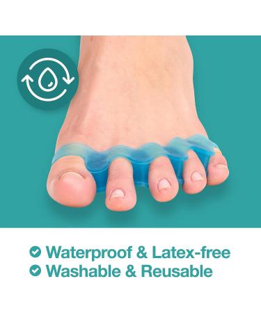 ZenToes Silicone Toe Spacers - Correct Toe Alignment Bunion & Hammertoe Straighteners - 2 Pairs Blue for Comfort & Relief - International Shipping Available - Buy Online on GoSupps.com