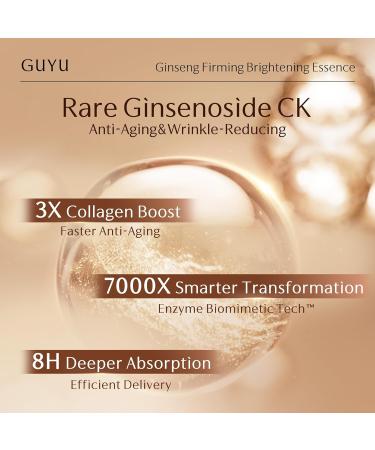 Ginseng Anti-Aging Serum for Face | GUYU Christmas Gift Essence Book | Single-Use Ampoule | Peptides Hyaluronic Acid Panthenol Beta Glucan |for Firming Smoothing Lines Plumping (0.05 Fl Oz x 60pcs) Ginseng 60 Vials - Buy Online on GoSupps.com