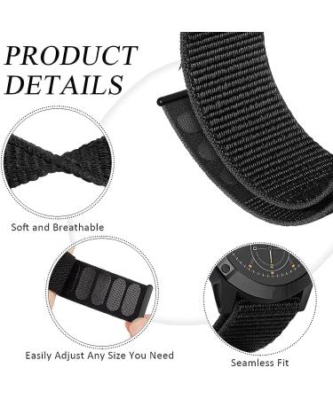 Olytop Fenix 7X / Fenix 6X / Fenix 5X Watch Bands  26mm Hook & Loop Quick Dry Nylon Ultralight Sport Wristband Strap for Garmin Fenix 6X Pro/Sapphire Fenix 5X Plus Enduro Smartwatch Black+Green+Grey - Buy Online on GoSupps.com