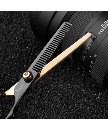 FCYSY Professional Hairdressing Thinning Scissors Kit - Gold Thinning Shears Set for Hair Layering, Texturizing, and Blending - Barber Haircut Scissors with Comb - Buy Online on GoSupps.com