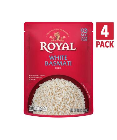 Royal Ready To Heat White Basmati Rice - 4 Pack | Authentic & Convenient - Buy Online on GoSupps.com
