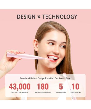 Oday N9000 Sonic Electric Toothbrush - 90% End-Rounding 10 Year Warranty Long Battery Life Waterproof 43 000 VPM 5 Modes 6 Brush Heads - Shop Internationally - Buy Online on GoSupps.com