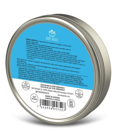 PUR Organics Baby's Breath Diaper Balm 100% Natural Vegan Organic with Hempseed Oil | Cocoa, Mango & Shea Butter Blend | Hydrative Barrier for Mother & Baby 115g - Buy Online on GoSupps.com
