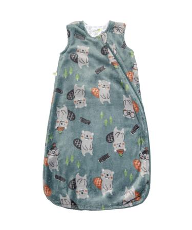 Winter Sleep Sack | Perlimpinpin Warm Sleep Sack Made from Recycled Plastic Bottles | 1.5 tog Sleep Sack | Soft Plush Sleep Sack | Weighted Sleep Sack Baby for Colder Temperature (Beavers 6-18) Beavers 6-18