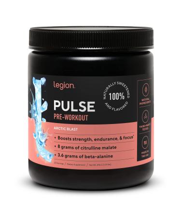 LEGION Pulse Pre Workout Supplement - All Natural Nitric Oxide Preworkout Drink to Boost Energy  Creatine Free  Naturally Sweetened  Beta Alanine  Citrulline  Alpha GPC (Arctic Blast)