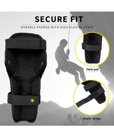 Gute 2-in-1 Knee and Elbow Pads Set for Motorcycle Gear - Adjustable Protector for Motocross, ATV, Skating - Black - Buy Online on GoSupps.com