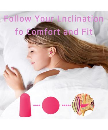 EXGOX Soft Foam Earplugs 38dB SNR 60 Pairs - Comfortable for Sleeping, Studying, Concerts - Pink Earplugs for Loud Noise - One Size Fits All - Buy Online on GoSupps.com
