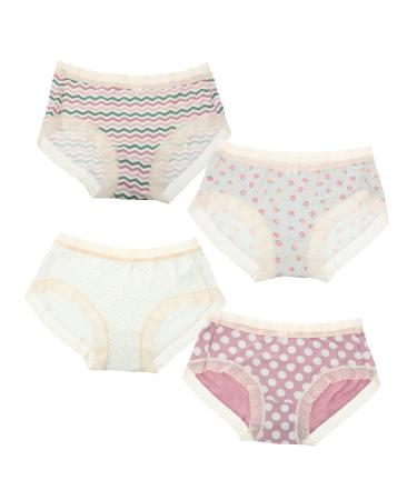 Gleavi 4 pieces of irritant flower-hipster underwear underwear for women breathable nylon tangas for women short underwear with flower pattern female cozy 50s elastane trousers