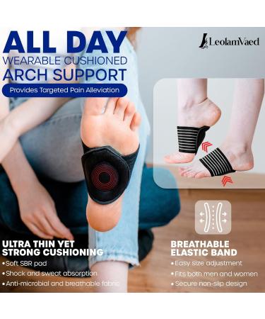 Plantar Fasciitis Relief Kit - Silicone Gel Heel Protectors & Cushioned Arch Support Sleeves (11 Pieces) for Heel Pain Spur Relief & Massage - Size 8-12 - Buy Online on GoSupps.com