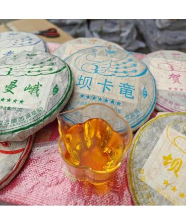Pu-erh tea 2011 Colorful peacock Bawang Green Cake 357g*7 Raw - Buy Online on GoSupps.com